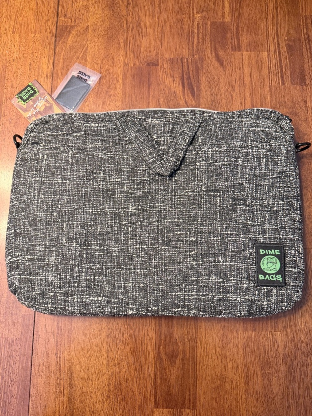 Dime Bags Side Hustler 17" Static Black Hemp Fabric Padded Laptop Sleeve